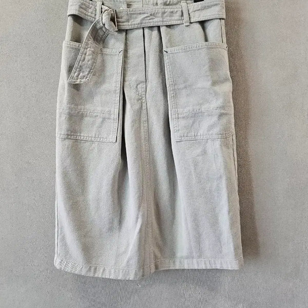 [BUNJANG] System 2020 Belted Denim Midi Skirt / 2020.시스템)벨티드 데님 스커트