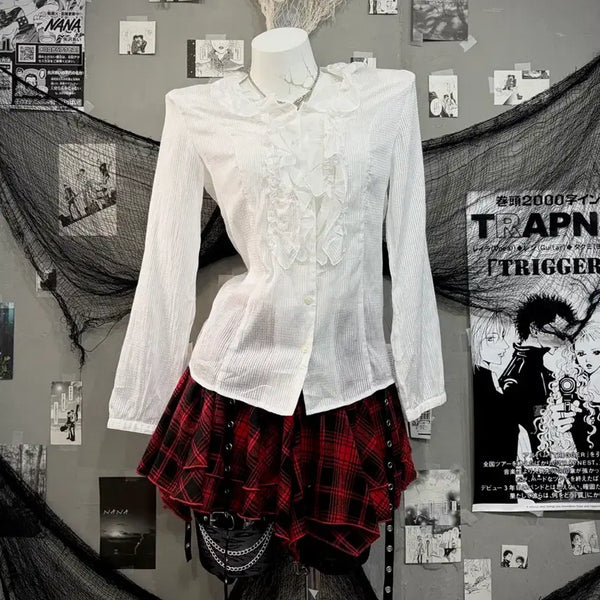 [BUNJANG] Amulet-Inspired Frill Blouse / 캐캐체 아무st 프릴 블라우스
