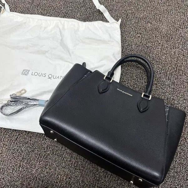 [BUNJANG] Louis Quatorze Women's Leather Crossbody Tote Bag Black / [새상품] 루이까또즈 여성 가죽 크로스백 토트백 가방 블랙