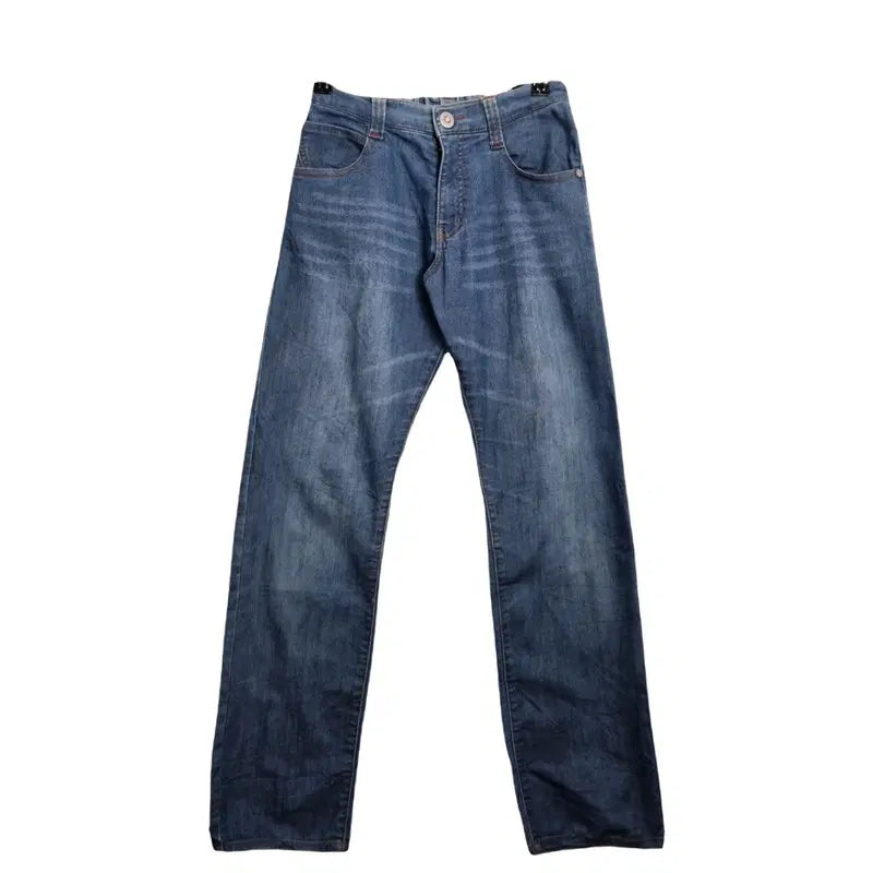 [BUNJANG] Vintage Kids Navy Heart Banding Jeans (22 inch) / JPN 빈티지 키즈 하트 네이비 밴딩 청바지 [22인치] 어린이 아동청바지