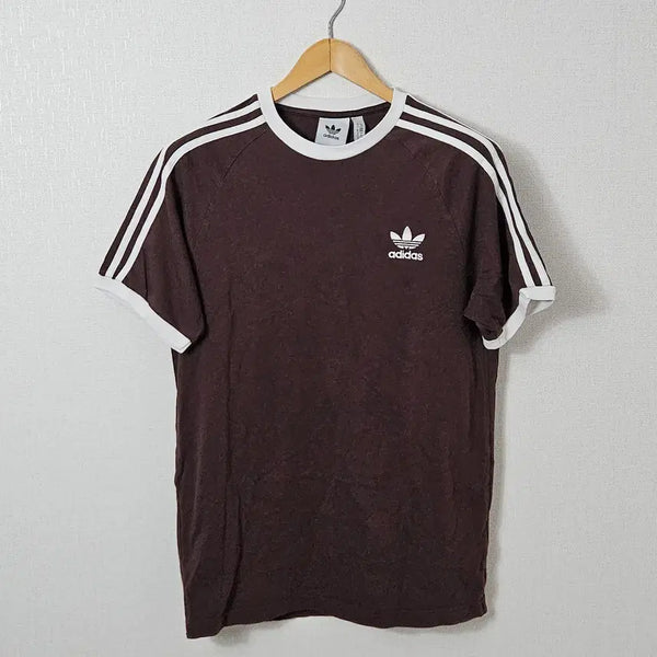 [BUNJANG] Adidas Adicolor Classic 3-Stripes T-Shirt, Chocolate, Size M / 아디다스 아디컬러 반팔 티셔츠 클래식 삼선 초코 M