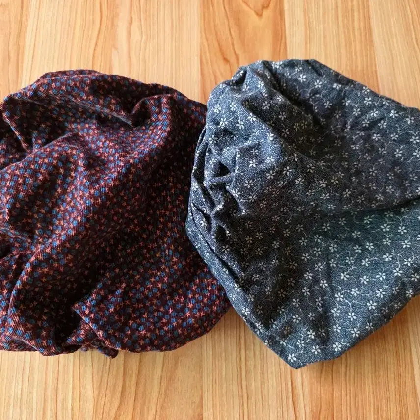 [BUNJANG] Floral Pattern Bandana/Beanie Set (2 pcs) / 두건(비니) 2장