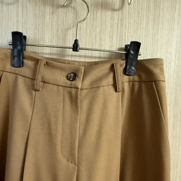 [BUNJANG] Yumeru Camel Wide Fit Slacks - Size 2 / 유메르 umer 가을 슬랙스 카멜 2 사이즈