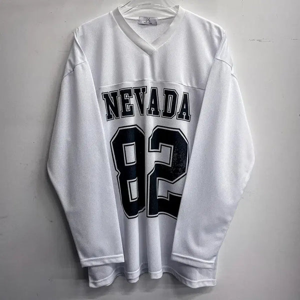 [BUNJANG] Nevada 82 Rugby Long Sleeve Jersey (FREE) / [새상품] 네바다 82 럭비 긴팔져지 (FREE) AF804