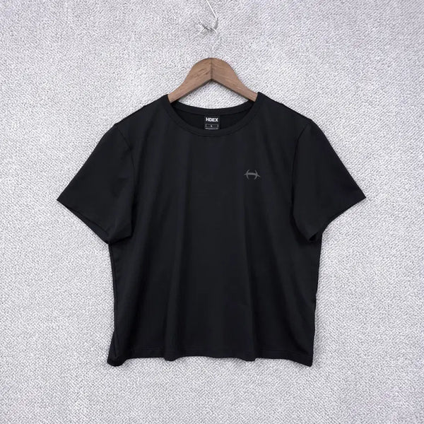 [BUNJANG] HDEX 24SS Women's Cooling Training Crop Short Sleeve T-Shirt / HDEX [에이치덱스] 24SS 여성 냉감 기능성 트레이닝 크롭 반팔 티셔츠 100