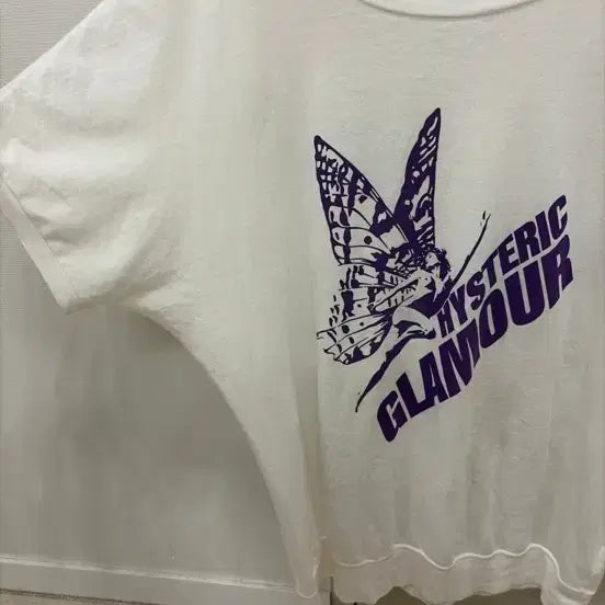 [BUNJANG] Hysteric Glamour Butterfly Graphic T-Shirt White / 히스테릭글래머 나비 반팔티 화이트