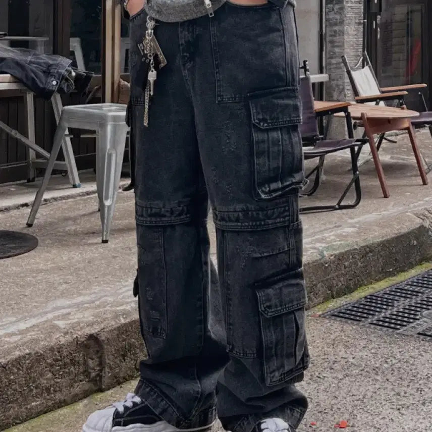 [BUNJANG] GRIZZ WORK Utility Cargo Denim Pants / 그리즈 워크 유틸 카고 데님 팬츠 (급처특가)