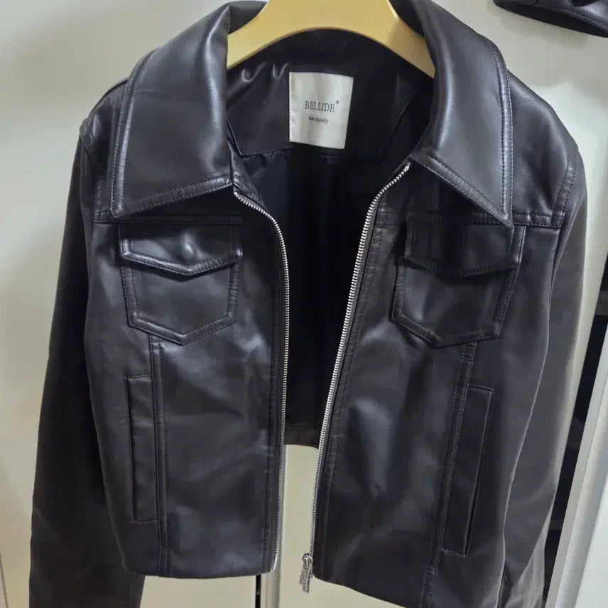 [BUNJANG] Baydely Slim Fit Leather Jacket / 베이델리 가죽자켓(슬림핏)