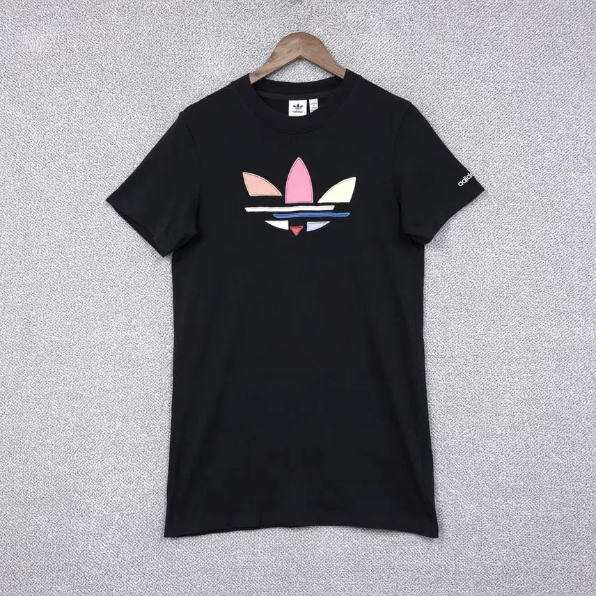 [BUNJANG] Adidas 21SS Original Big Logo Short Sleeve One-Piece Dress / 아디다스 21SS 여성 [오리지널 빅로고] 쇼츠 반팔 원피스 55-66 까지