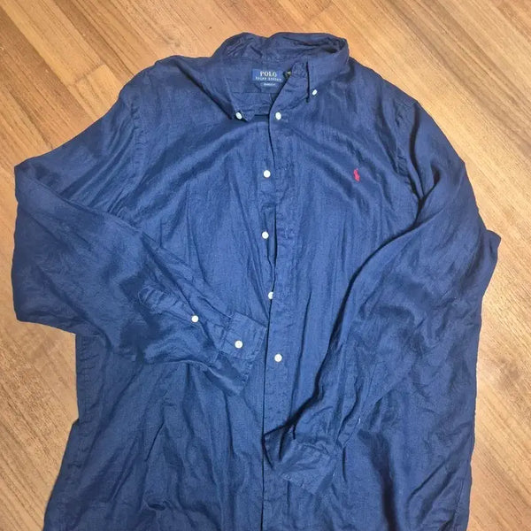 [BUNJANG] Polo Linen Shirt XXL / 폴로린넨셔츠 XXL