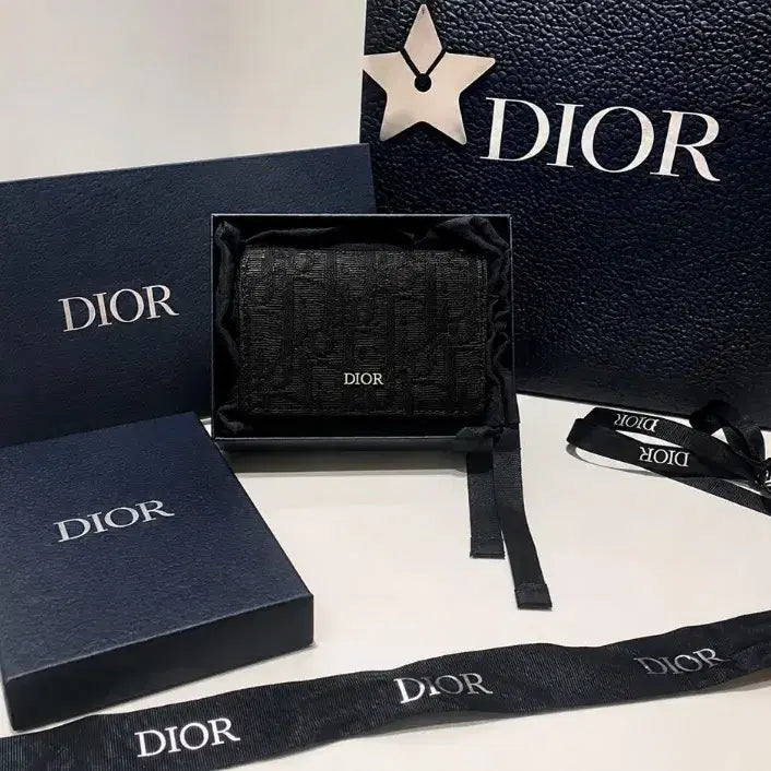 [BUNJANG] Dior Oblique Card Holder Black / 디올 오블리크 카드지갑 블랙 정품
