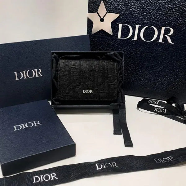 [BUNJANG] Dior Oblique Card Holder Black / 디올 오블리크 카드지갑 블랙 정품