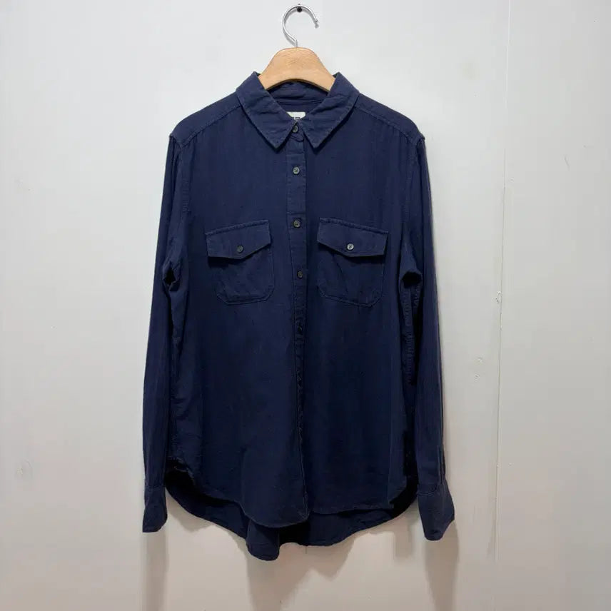 [BUNJANG] Uniqlo Two Pocket Cotton Shirt (Women's L) / Uniqlo 유니클로 투포켓 코튼 셔츠 (여성L)