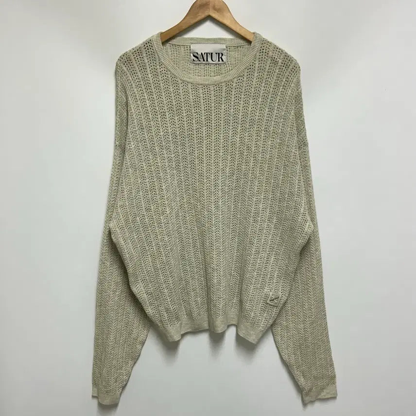 [BUNJANG] SATUR Ibiza Natural Mesh Knit (Men's 100, Light Green) / [남자-100]SATUR 세터 이비자 내추럴 메시드 니트