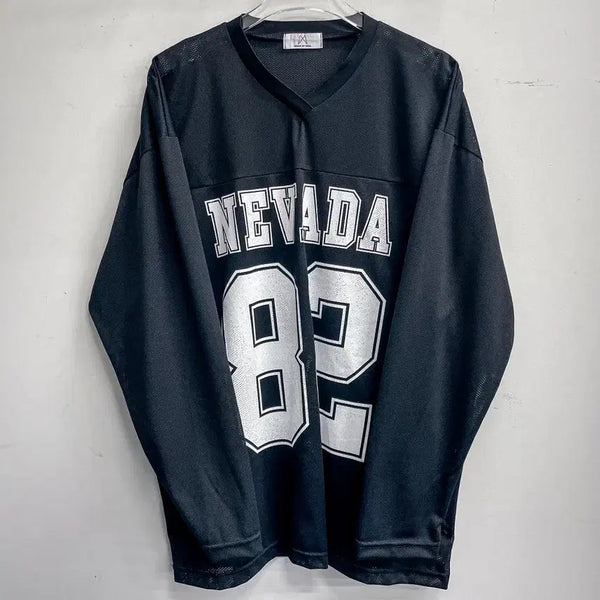 [BUNJANG] Nevada 82 Rugby Long Sleeve Jersey (FREE) / [새상품] 네바다 82 럭비 긴팔져지 (FREE) AF805