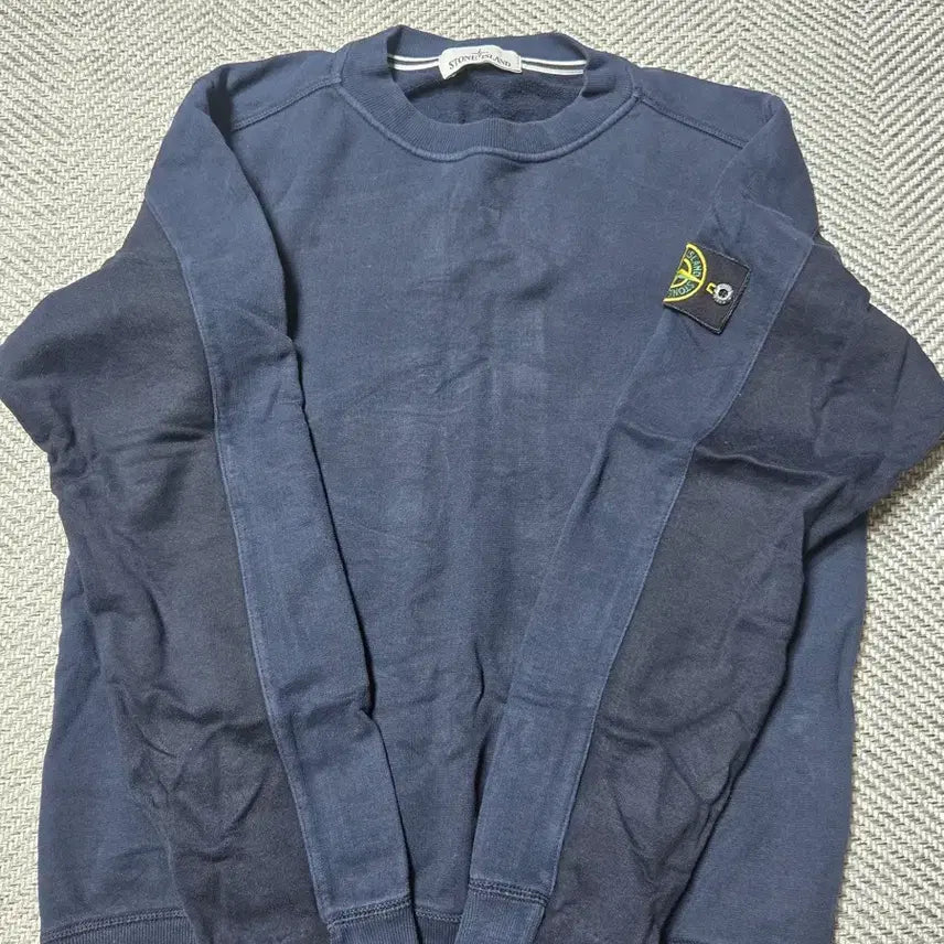 [BUNJANG] Stone Island Navy Color Block Sweatshirt M / 스톤아일랜드 네이비 배색 맨투맨 M