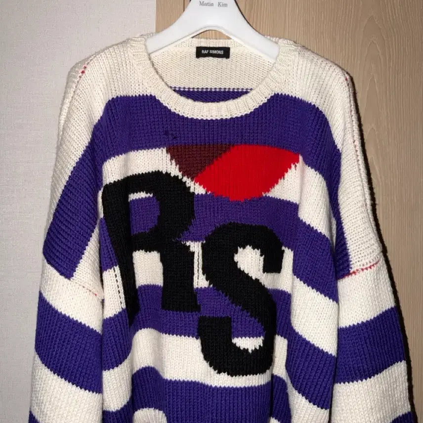 [BUNJANG] Raf Simons RS Intarsia Striped Oversized Cropped Knit / Raf Simons - RS Intarsia Striped Oversized Cropped Knit