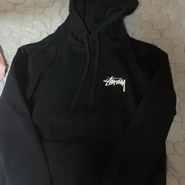 [BUNJANG] Stussy Logo Hoodie Black / 스투시 후드티 블랙