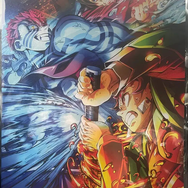 [BUNJANG] Demon Slayer Akaza Metallic Poster / e상 메탈릭 포스터 상현의 2 쿠지