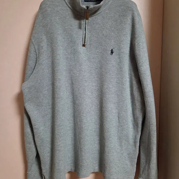 [BUNJANG] Polo Ralph Lauren Men's Grey Half-Zip Sweater / 폴로 랄프로렌 남성 그레이 하프집 스웨터