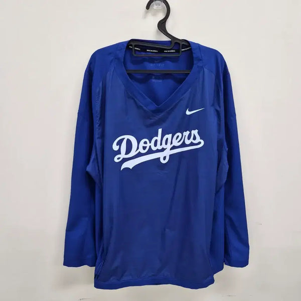 [BUNJANG] Nike LA Dodgers Long Sleeve Warm-Up T-Shirt / 나이키 LA다저스 긴팔티 웜업