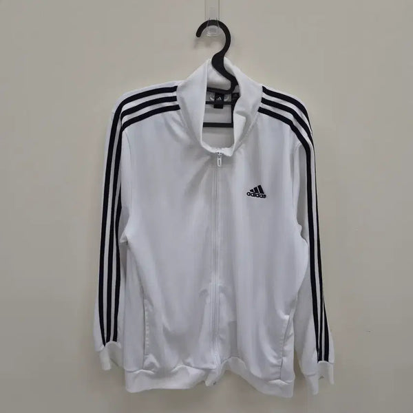 [BUNJANG] Adidas White Jersey Track Top / 아디다스 화이트 져지 트랙탑