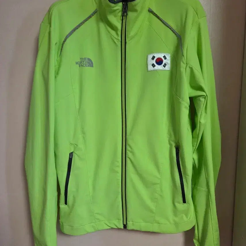 [BUNJANG] The North Face Fluorescent Zip-Up Windbreaker Jacket / 노스페이스 형광색 집업 바람막이