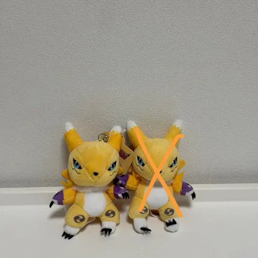 [BUNJANG] Digimon Tamers Renamon 8cm Plush Keychain / 디지몬 테이머즈 레나몬 8cm 인형 키링