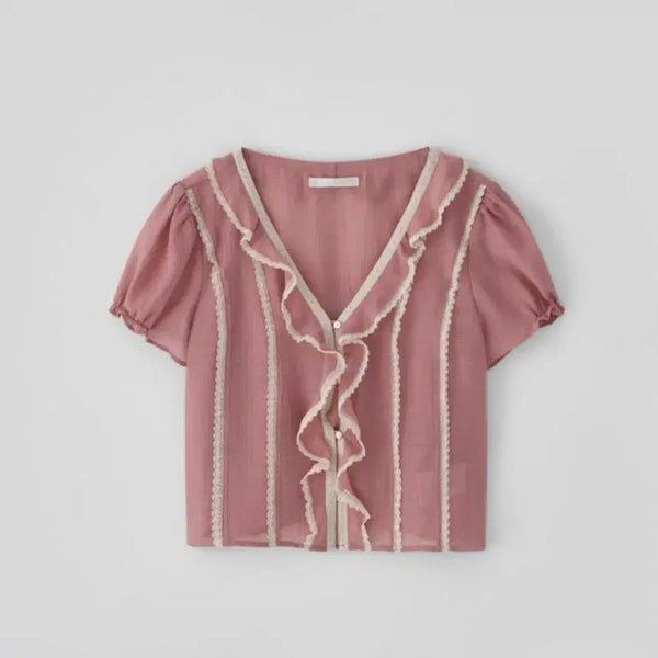 [BUNJANG] Thanat Eve Ruffle Blouse / 타낫 이브 러플 블라우스
