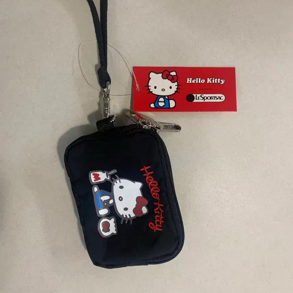 [BUNJANG] Hello Kitty Lesportsac Triple Mini Pouch / 헬로키티 레스포삭 3중 미니 파우치