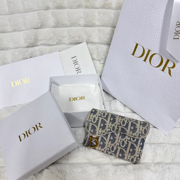 [BUNJANG] Dior Saddle Denim Wallet (Limited Edition) / 한정판)디올 오블리크 새들 데님 지갑(풀박)