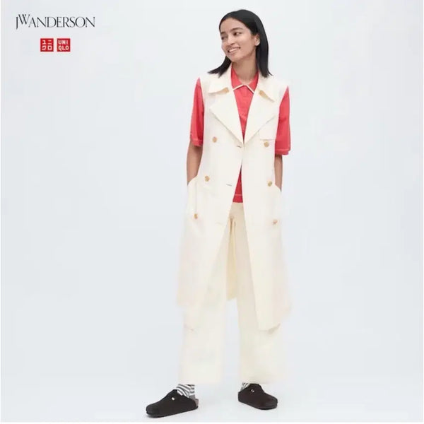 [BUNJANG] Uniqlo X JW Anderson Linen Dress White S / 유니클로 X JW 앤더슨 콜라보 린넨 원피스 S