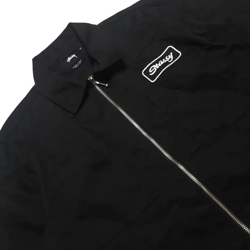 [BUNJANG] Stussy Full Zip Work Shirt Jacket Black / 스투시 풀집 워크 셔츠 자켓 블랙