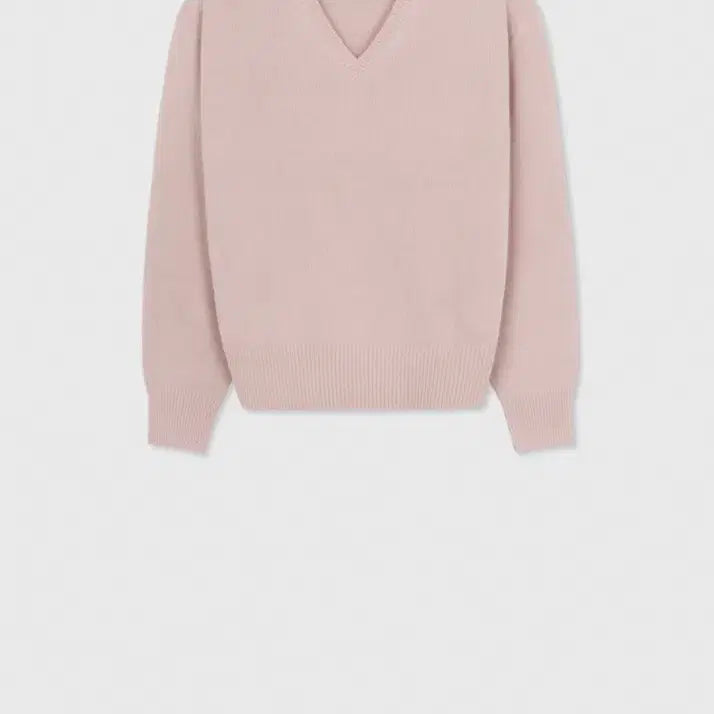 [BUNJANG] Tyle Parma Wool Classic V-Neck Sweater Rosy Pink Size 1 / 타일레 파르마 울 클래식 브이넥 스웨터 로지 핑크 1사이즈