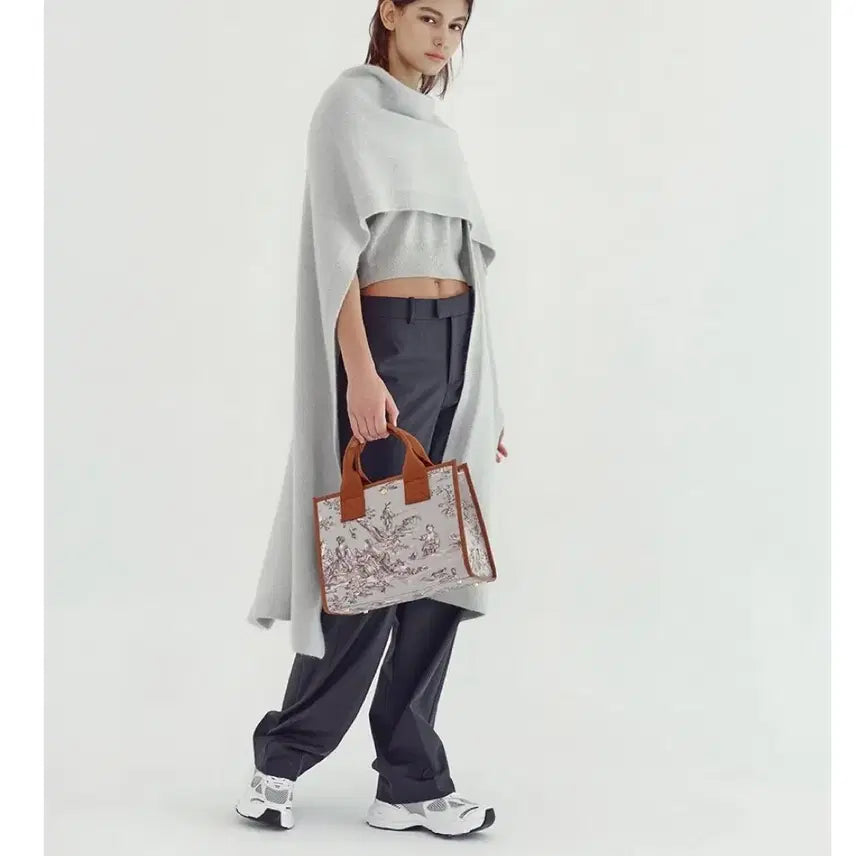 [BUNJANG] Billiontem Pattern Tote Bag Brown / 빌리언템 패턴 토트백 브라운