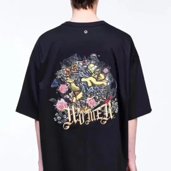 [BUNJANG] Songzio Simpsons T-Shirt Black Size 52 / 송지오 심슨 티셔츠 블랙 52(110) 새상품