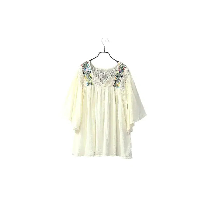 [BUNJANG] Bohemian Handmade Embroidered Blouse / 수입  핸드메이드 자수 보헤미안 블라우스