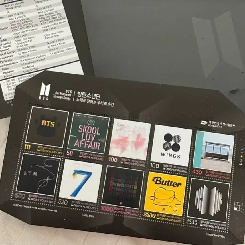 [BUNJANG] BTS 10th Anniversary Commemorative Stamp & Stamp Packet / BTS 방탄소년단 [우표첩]기념우표+기념우표패킷