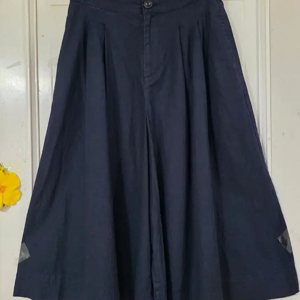 [BUNJANG] Women's Summer/Early Autumn Linen-Cotton Blend Elastic Waist Skirt Pants / 여름 초가을 고급스러운 디자인이쁜  마 50 면50 밴딩 치마바지