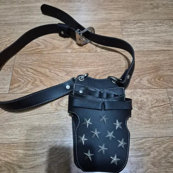[BUNJANG] Star Studded Shears Pouch with Belt Set / 스타 별장식  미용 가위집 / 시스터 가위 홀스터 벨트 세트