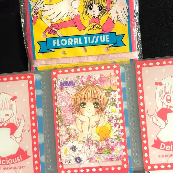 [BUNJANG] Cardcaptor Sakura Classic Illustration Card Sticker & Portable Tissue Bundle Set / (일괄)고전 카드캡터체리 카캡체 일러스트 카드 스티커&휴대용 티슈