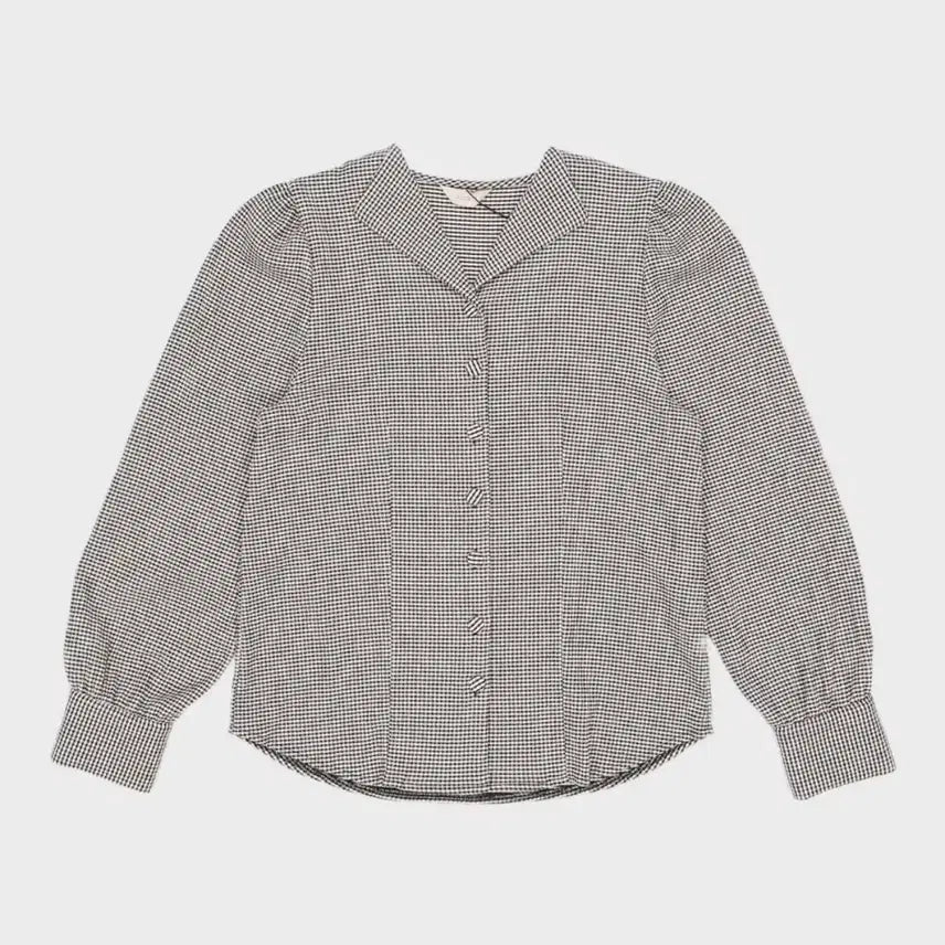 [BUNJANG] JOORTI Check Puff Sleeve Blouse / 새상품) 주르티 JOORTI 체크 블라우스