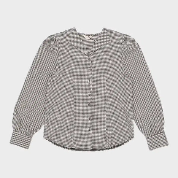 [BUNJANG] JOORTI Check Puff Sleeve Blouse / 새상품) 주르티 JOORTI 체크 블라우스