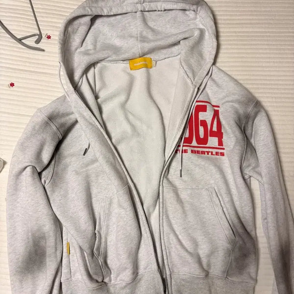 [BUNJANG] The Beatles 1964 Logo Hoodie (Cloud Gray) / [비틀즈] 1964 후드 집업(클라우드 그레이) 메인부스