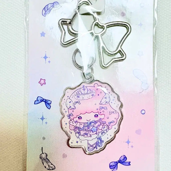 [BUNJANG] My Melody & Little Twin Stars 50th Anniversary Dolly Mix Metal Charm Keychain - Lala / 마이멜로디 리틀트윈스타 50주년 애니버서리 돌리믹스 메탈참 키링 - 라라