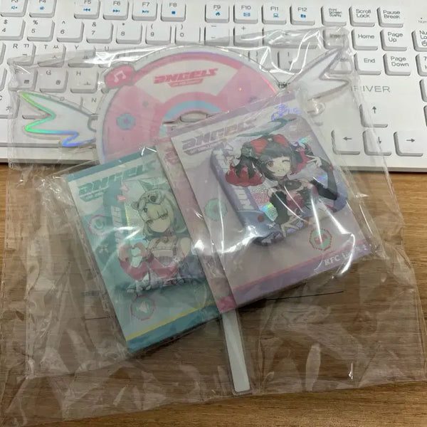 [BUNJANG] Zenless Zone Zero ZZZ Official KFC Collaboration Angelia Can Badge & Support Light Stick Set / 젠레스 존 제로 ZZZ 공식 KFC콜라보 엔젤디 캔뱃지 응원봉 세트