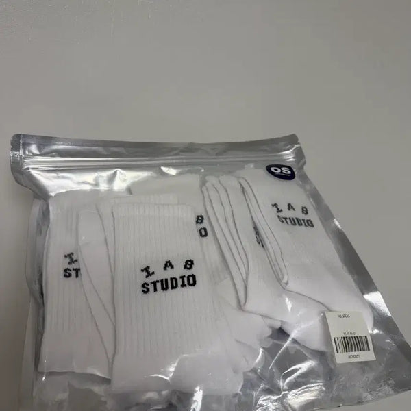 [BUNJANG] IAB STUDIO 5pack Socks White / IAB STUDIO 5pack 아이앱 스튜디오 삭스 화이트 5개입