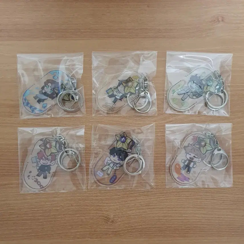 [BUNJANG] Jamttel Pixely Misuban Acrylic Keychain Bundle Set (6 pcs) / 뜰팁 잠뜰 픽셀리 미수반 아크릴 키링 6개 일괄