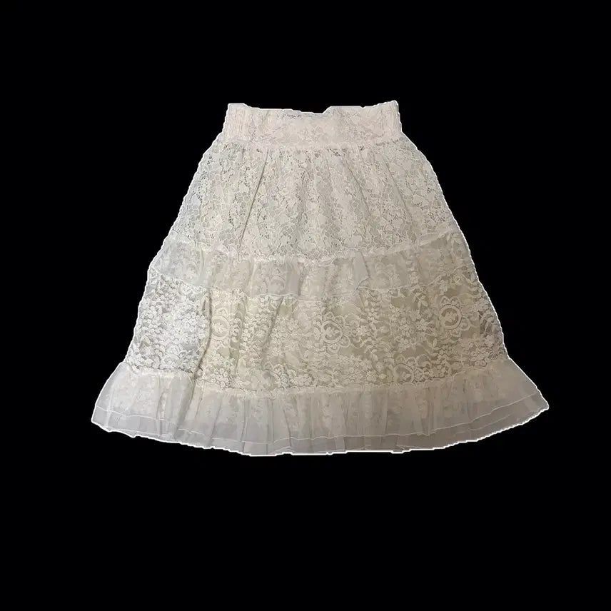 [BUNJANG] X-PAM Vintage Midi Lace Skirt / 엑팜 빈티지 미디레이스스커트