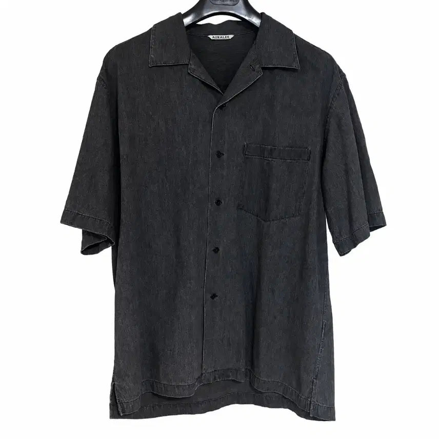 [BUNJANG] Auralee Selvedge Denim Half-Sleeve Shirt / 4) 오라리 셀비지 데님 반팔셔츠